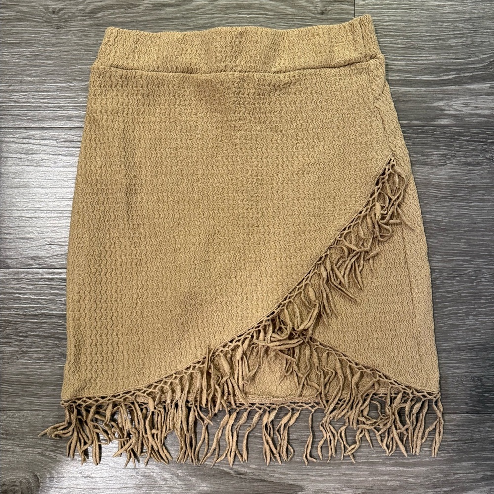 Brown Frilly Layered Skirt